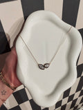 Drop Sparkle Two Tone Necklace