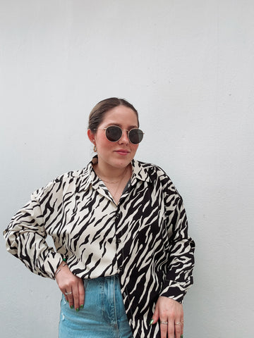 Zebra Printed Blouse