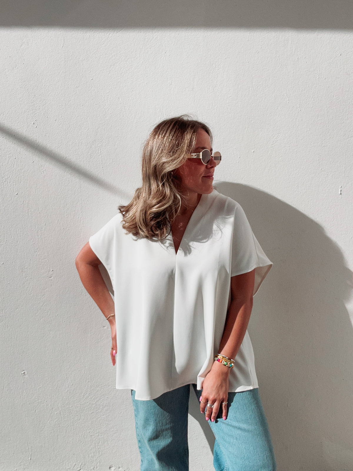 White Basic Blouse