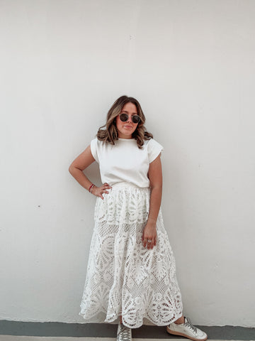 White Lace Skirt
