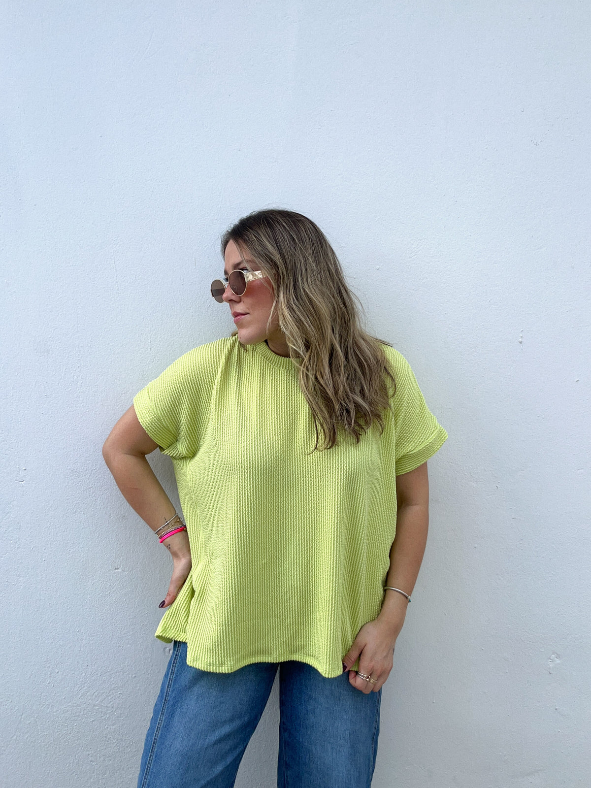 Lime Textured Top