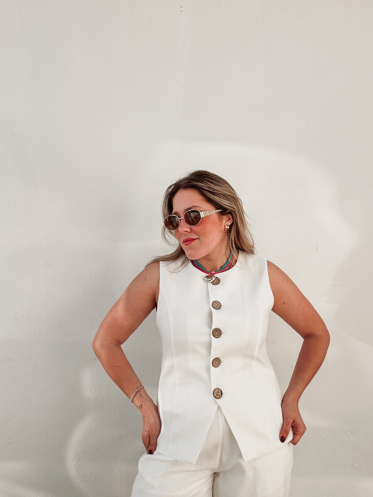 White Vest Set