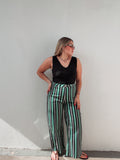 Chocolate, Verde & Navy Stripe Pants