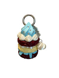 Blue Frosting, Red Velvet & Vanilla Cake Bag Charm/Keychain