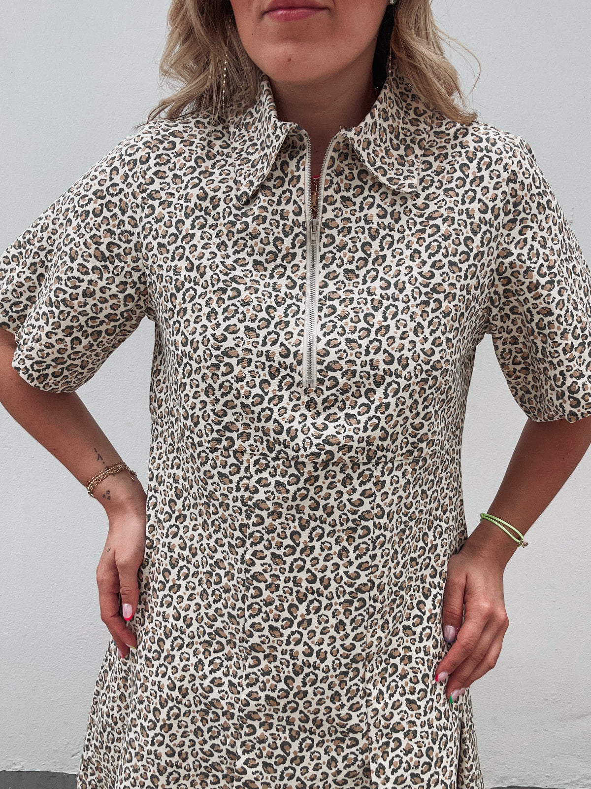 Leopard Zipper Dress