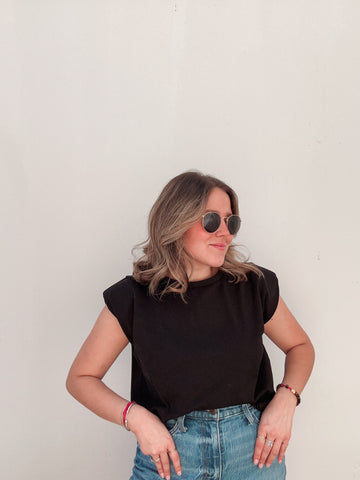 Black Muscle Tee