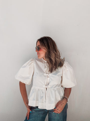 Vanilla Bow Blouse