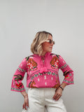 Tropical Leopard Knit Top