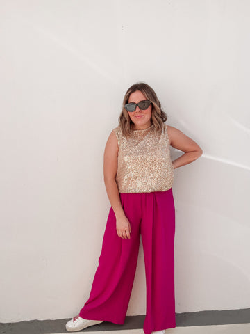 Magenta Flowy Pants