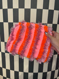 Tangerine & Bubblegum Metallic Clutch