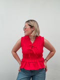 Red Tailor Tie Top