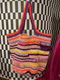 Pink, Orange & Purple Metallic Large Tote