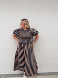 Navy & Yellow Stripe Dress