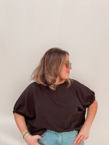 Black Easy Blouse