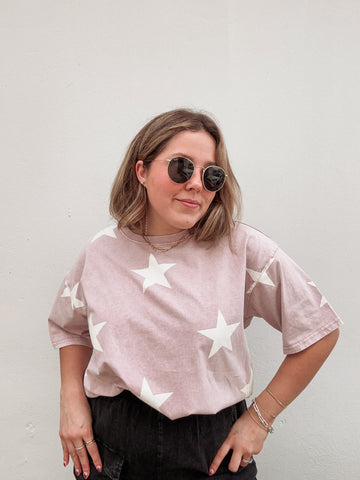 Dusty Lavender Stars Tee