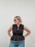 Black Tailor Tie Top