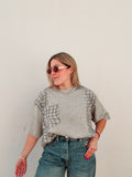 Grey Tweed Tee