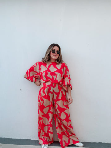 Coral & Sand Printed Set