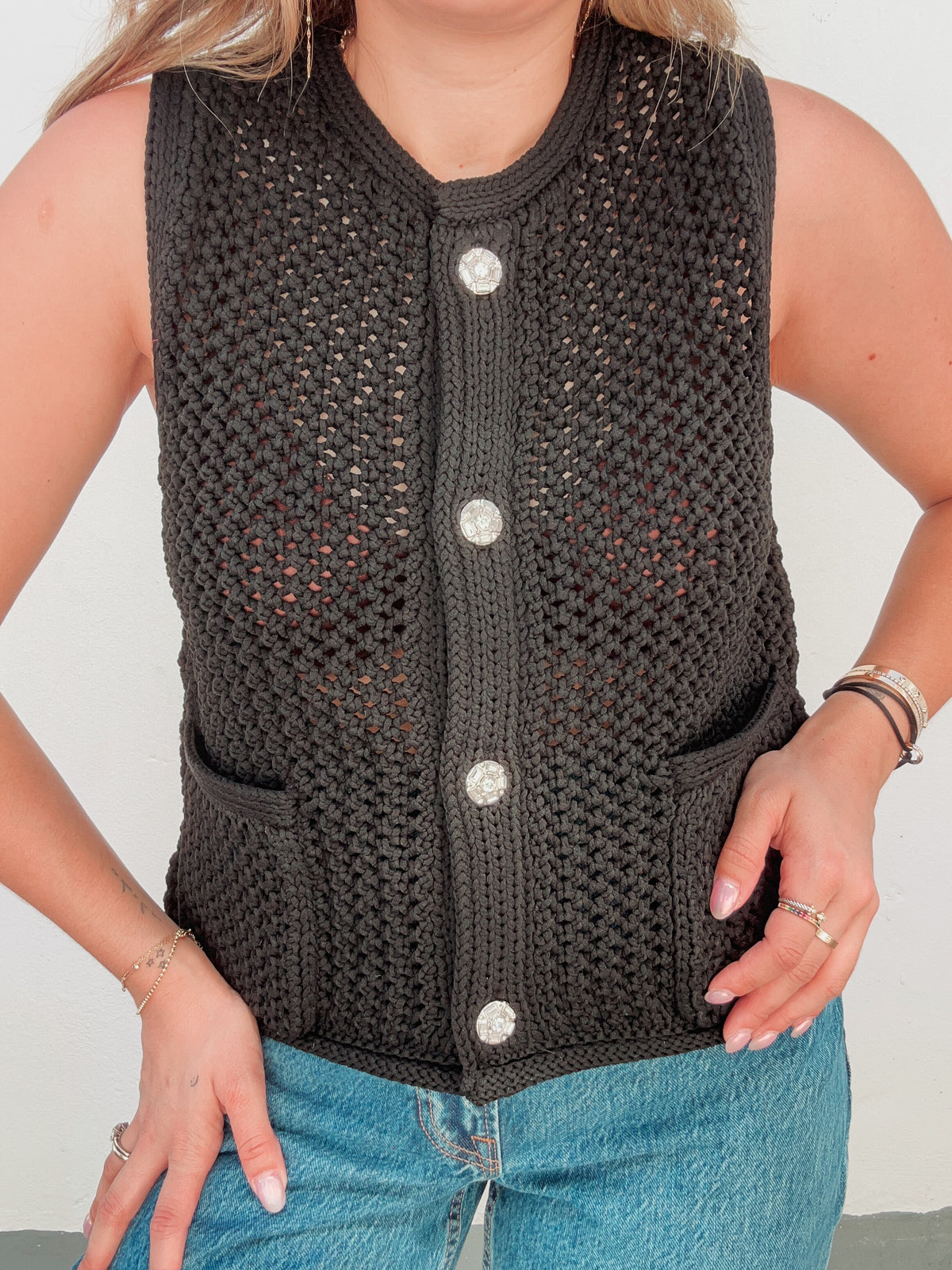 Knit Jewel Vest