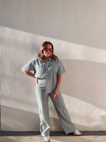 Boardwalk Blue & White Striped Set