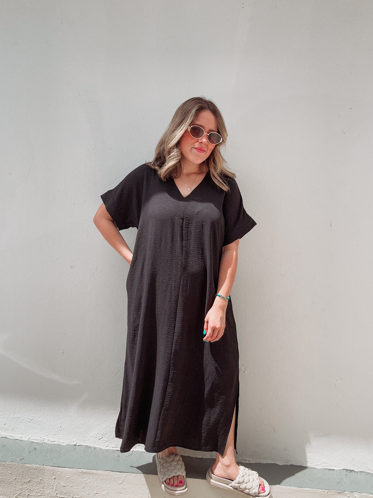 Black Basic Maxi Dress