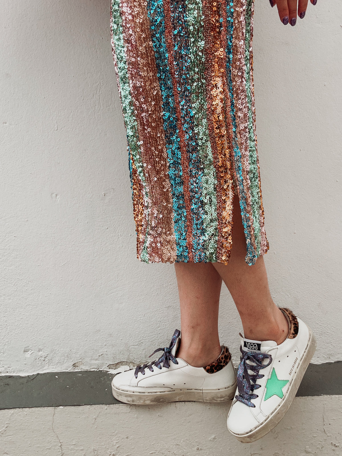 Multicolor Sequin Skirt