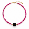 Pitaya Pink Cube Necklace