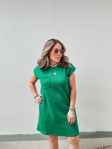 Verde Textured Dress