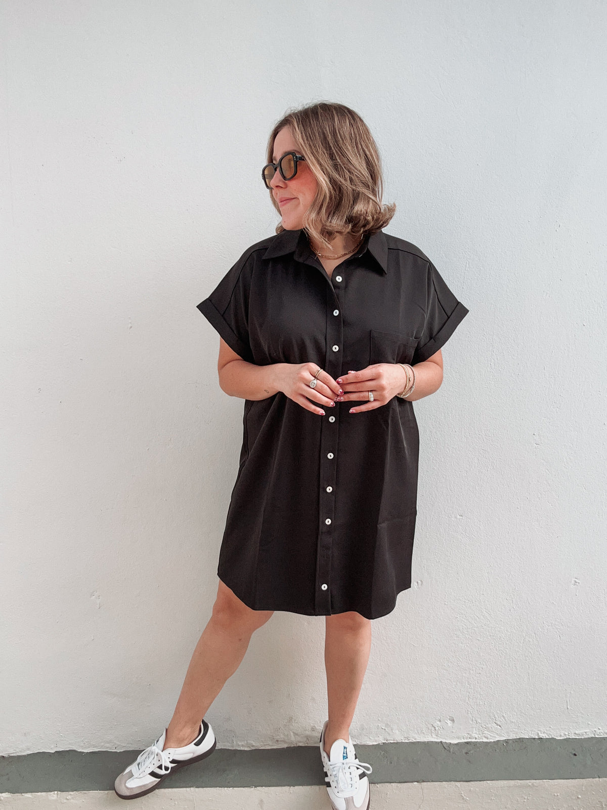 Black Button Down Dress
