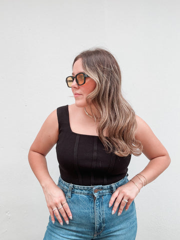 Black Basic Capsule Top