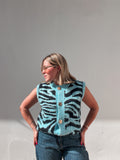 Blue Zebra Vest