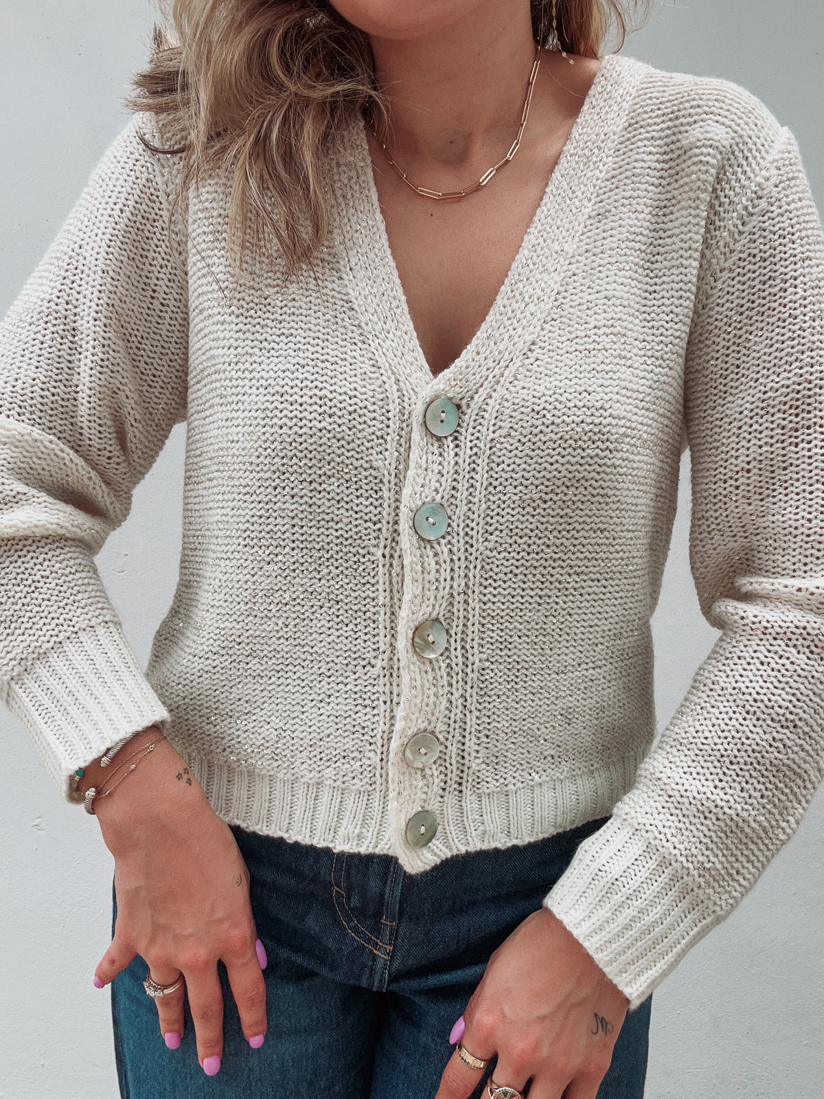 Sequin Gold Light Cardigan