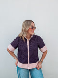 Plum Textured Blouse