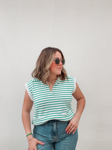 Green Striped Knit