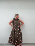 Olive Bubblegum Polka Dot Maxi