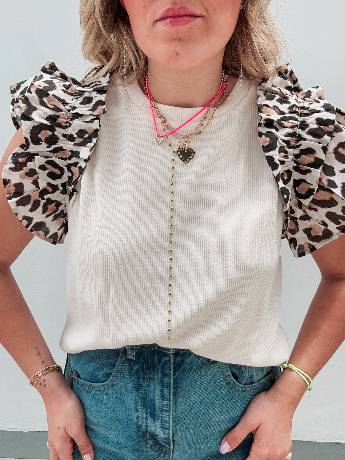 Vanilla Animal Print Ruffle Top