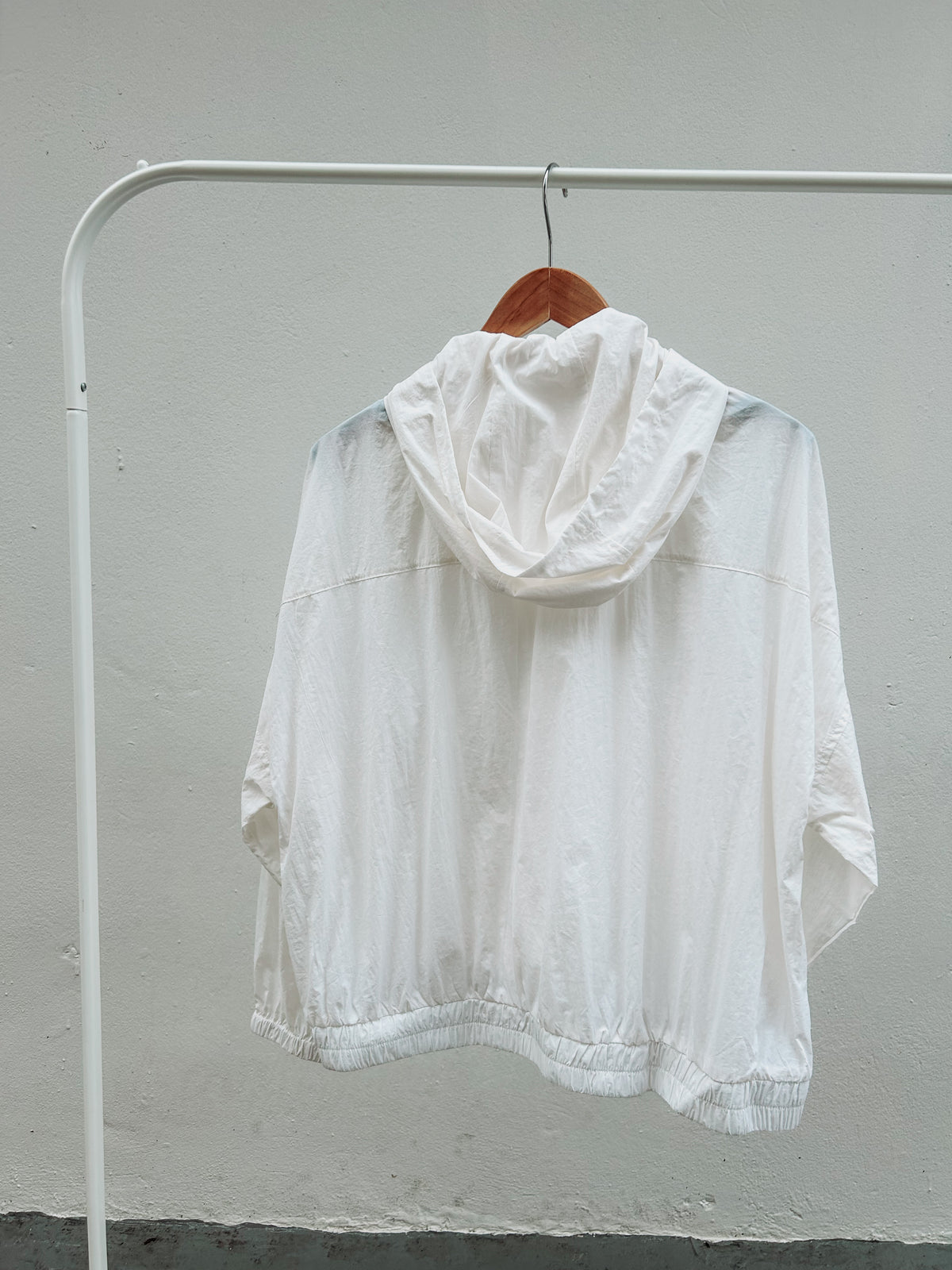 White Windbreaker Jacket