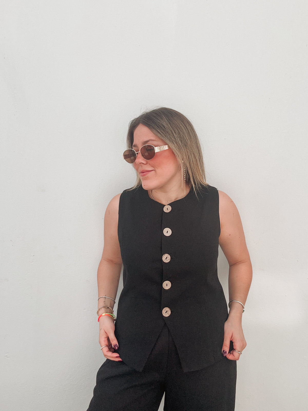 Black Vest Set