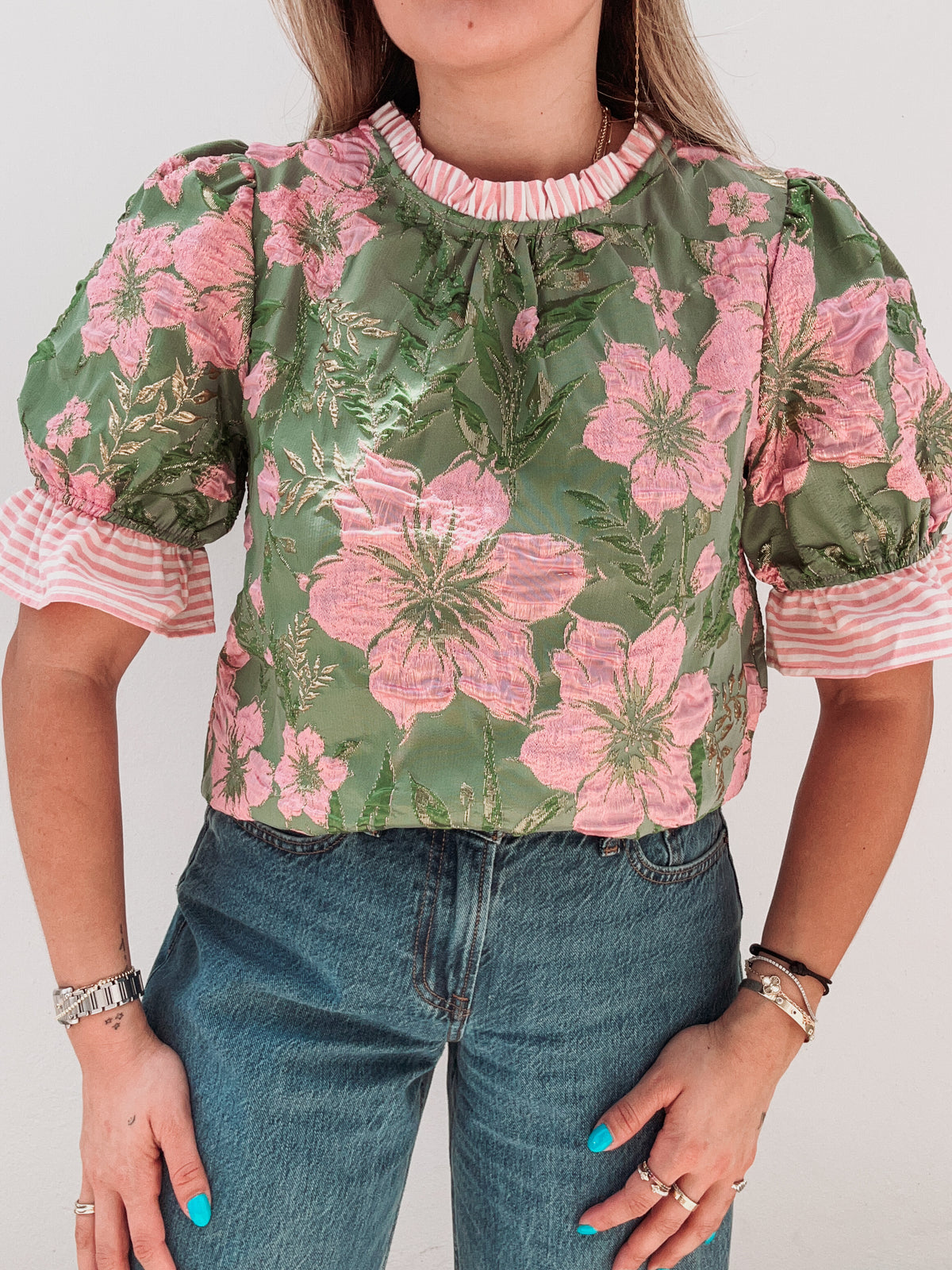 Oliva Floral Gold Blouse