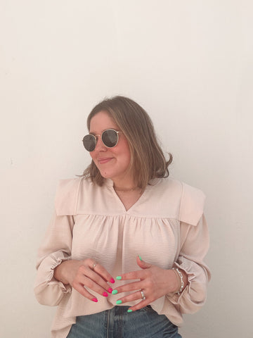 Oatmeal Basic Blouse