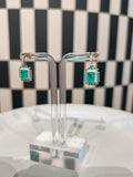 Aqua & Turquesa Dangle Studs