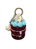 White Frosting, Red Velvet Cake Bag Charm/Keychain