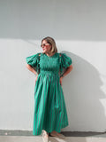 Green & Blue Stripe Dress