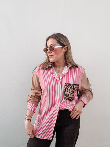 Leopard Button Down Blouse