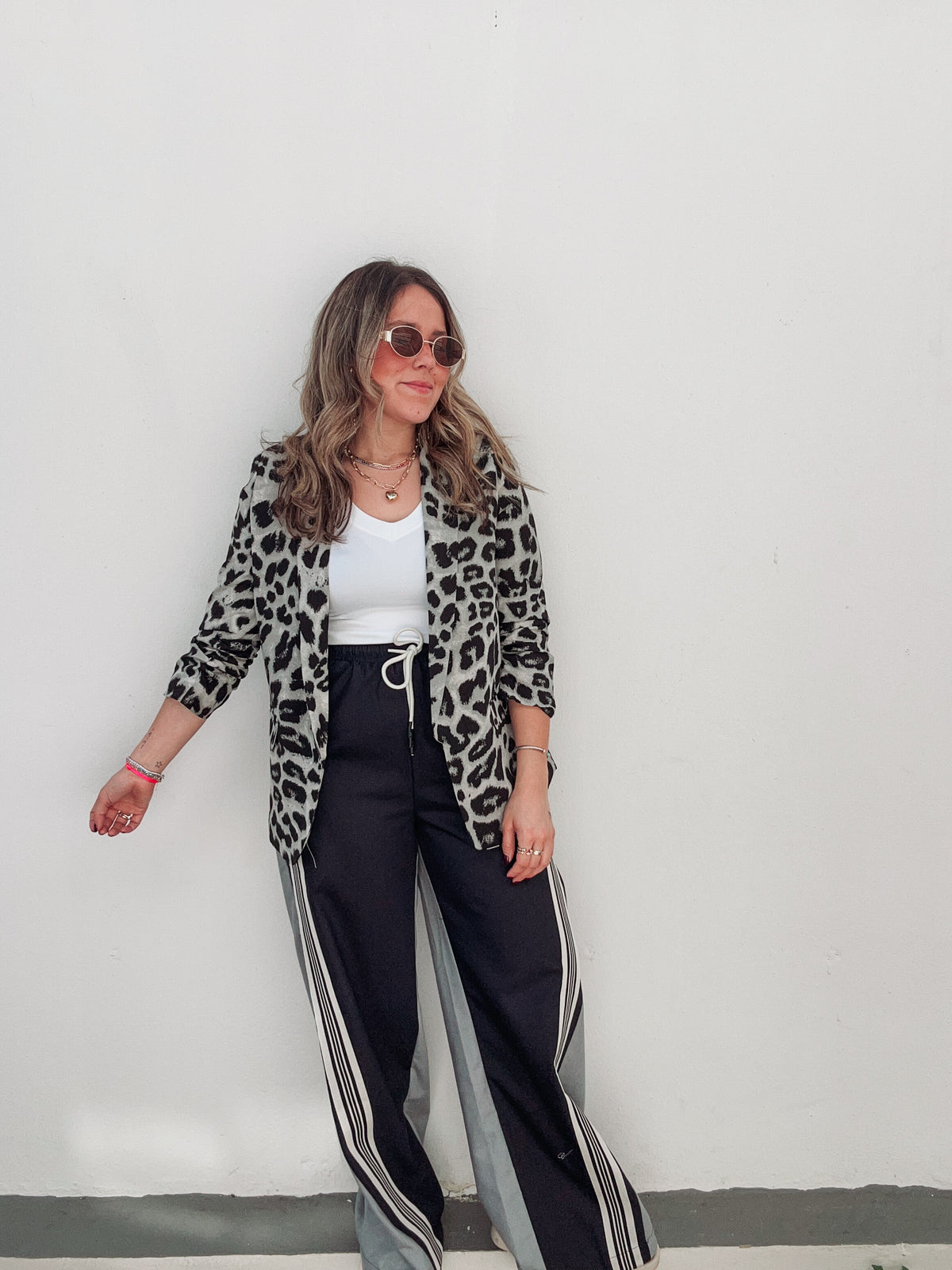 Grey Leopard Blazer