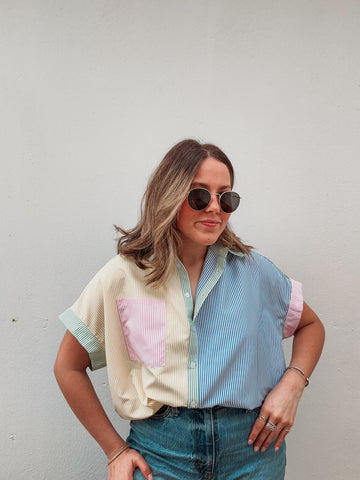 Pastel Striped Blouse