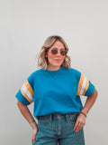 Blue & Lemon Stripe Tee