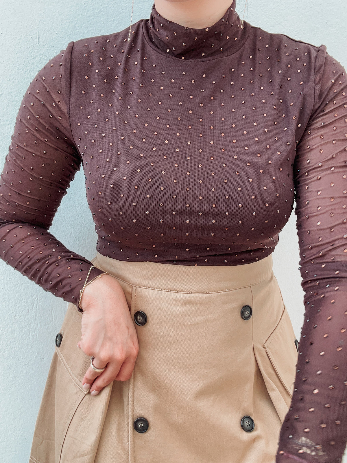 Chocolate Mesh Longsleeve