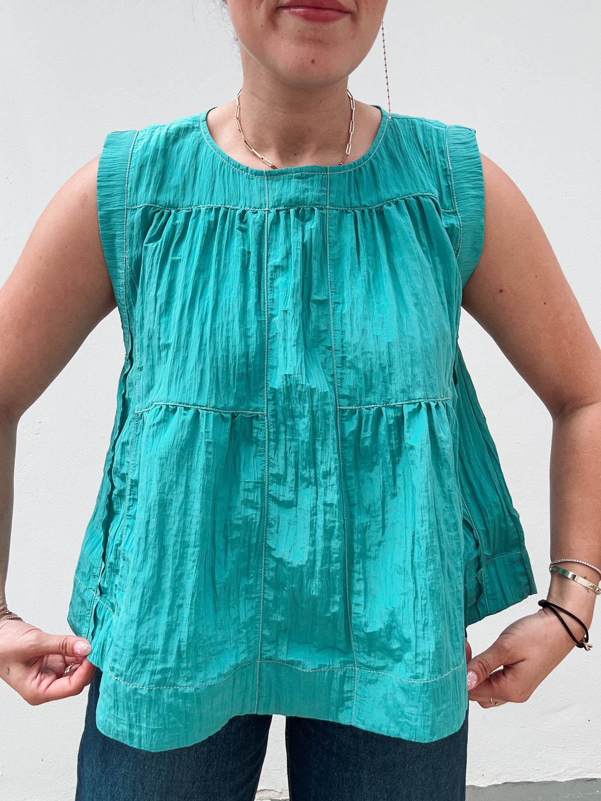 Turquesa Textured Top