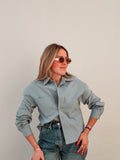Powder Blue Button Up Blouse